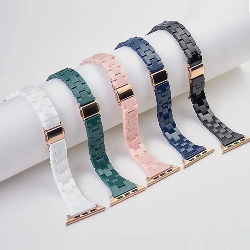 Эластичный резиновый ремешок для Apple Watch Band Ultra 2 тонкая пряжка совместимый с iWatch