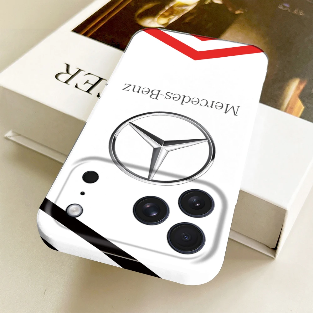 Фото Чехол A-AMG-ES для iPhone 17 16 15 14 13 12 11 E Plus Pro Max Mini M-MercedesES, глянцевый, HD, жесткий, с защитной пленкой №5