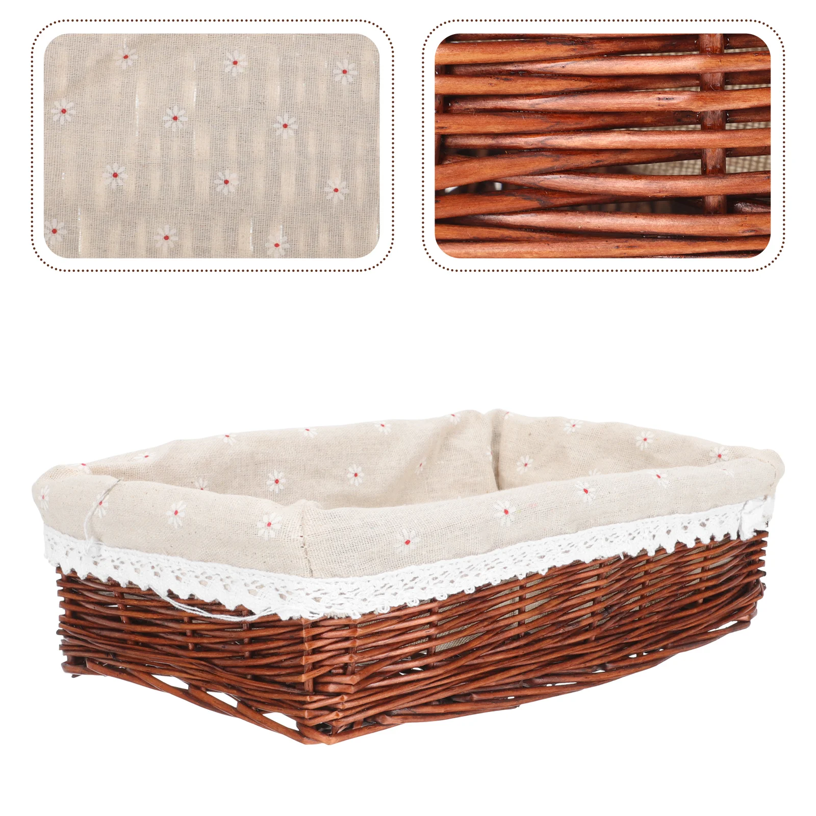 

Blanket Basket Multifunctional Storage Box Wicker Toy Cookie Decorating Decorative Bins