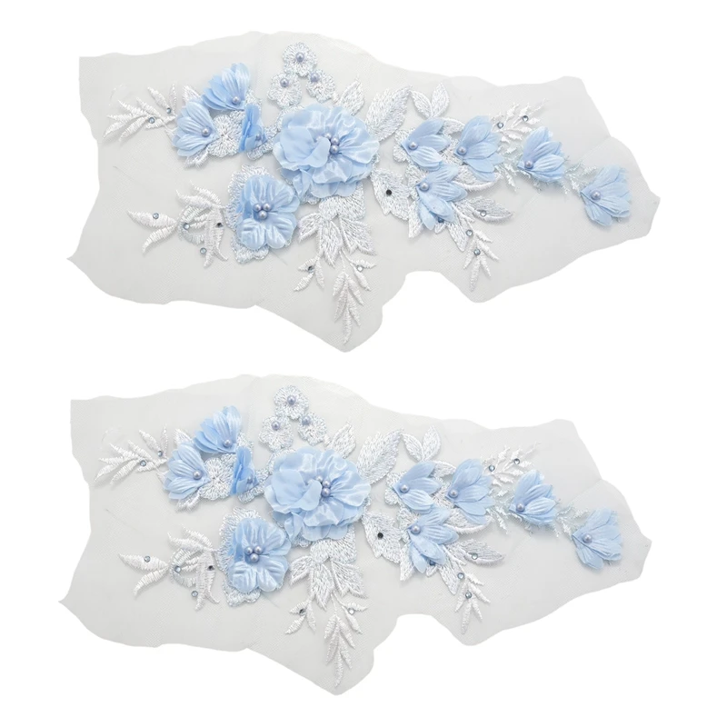 

2 шт., кружевные аппликации для одежды, свадебного платья