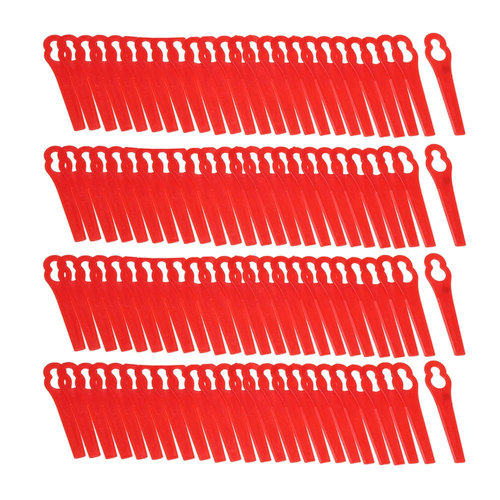 

50pcs Gourd Shaped Lawn Mower Blades Plastic Grass Trimmer Blade for Garden Power Tools Parts Accessories Supplies