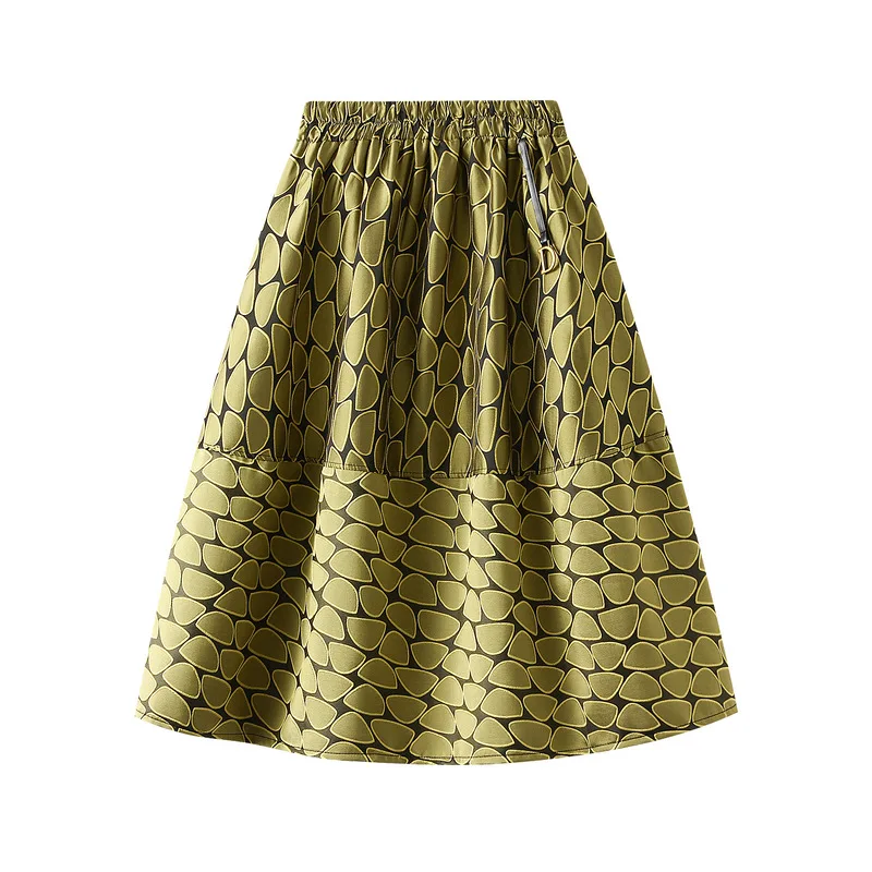 

Autumn And Winter Jacquard A-line Skirt Women's 2022 New High-waisted Drapey Slim Large-swing Tutu Skirt Dress Plaid Skirt