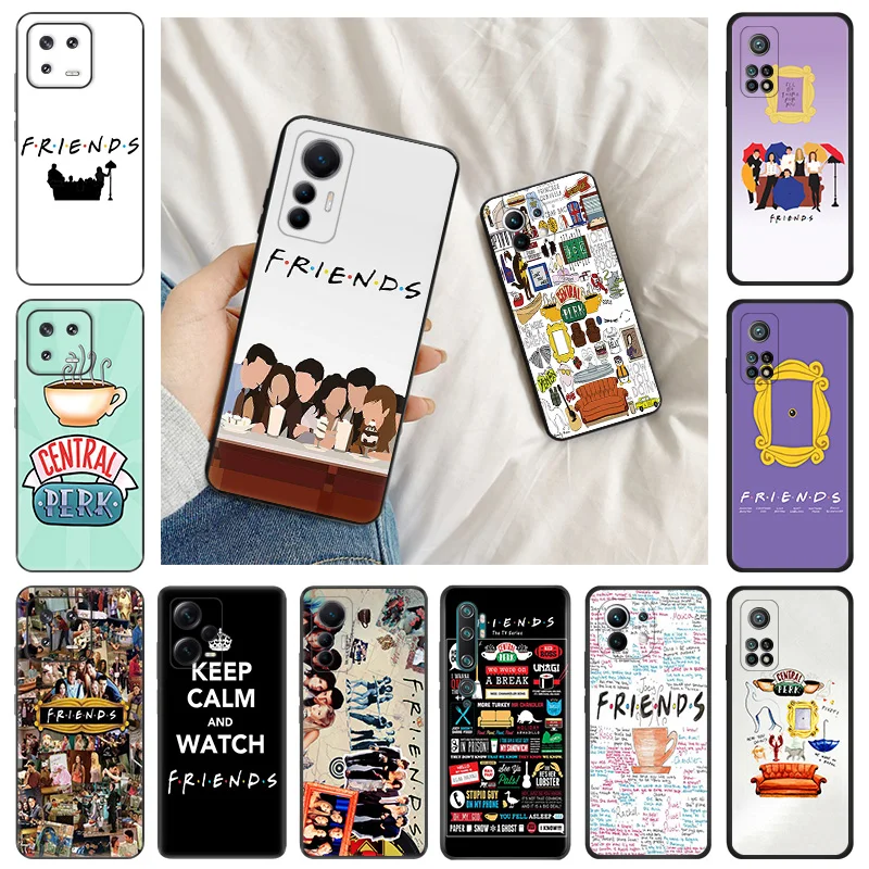 Мягкий чехол для Xiaomi 13 Pro 12 12s Ultra 12x Mi 11 Lite 5G Note 10 9 CC9 12T 11T классические друзья серия черные чехлы для телефонов Чехол