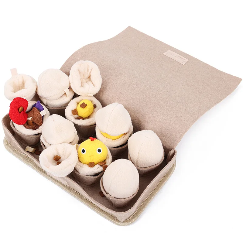 

New Design Funny Interactive Dog Blind Box Hide And Seek Leaking Food Plush Puzzle Plush Toy