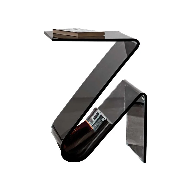 

Акриловый маленький боковой столик 1 шт., креативная форма, дизайнерский прозрачный индивидуальный современный минималистичный маленький угловой стол