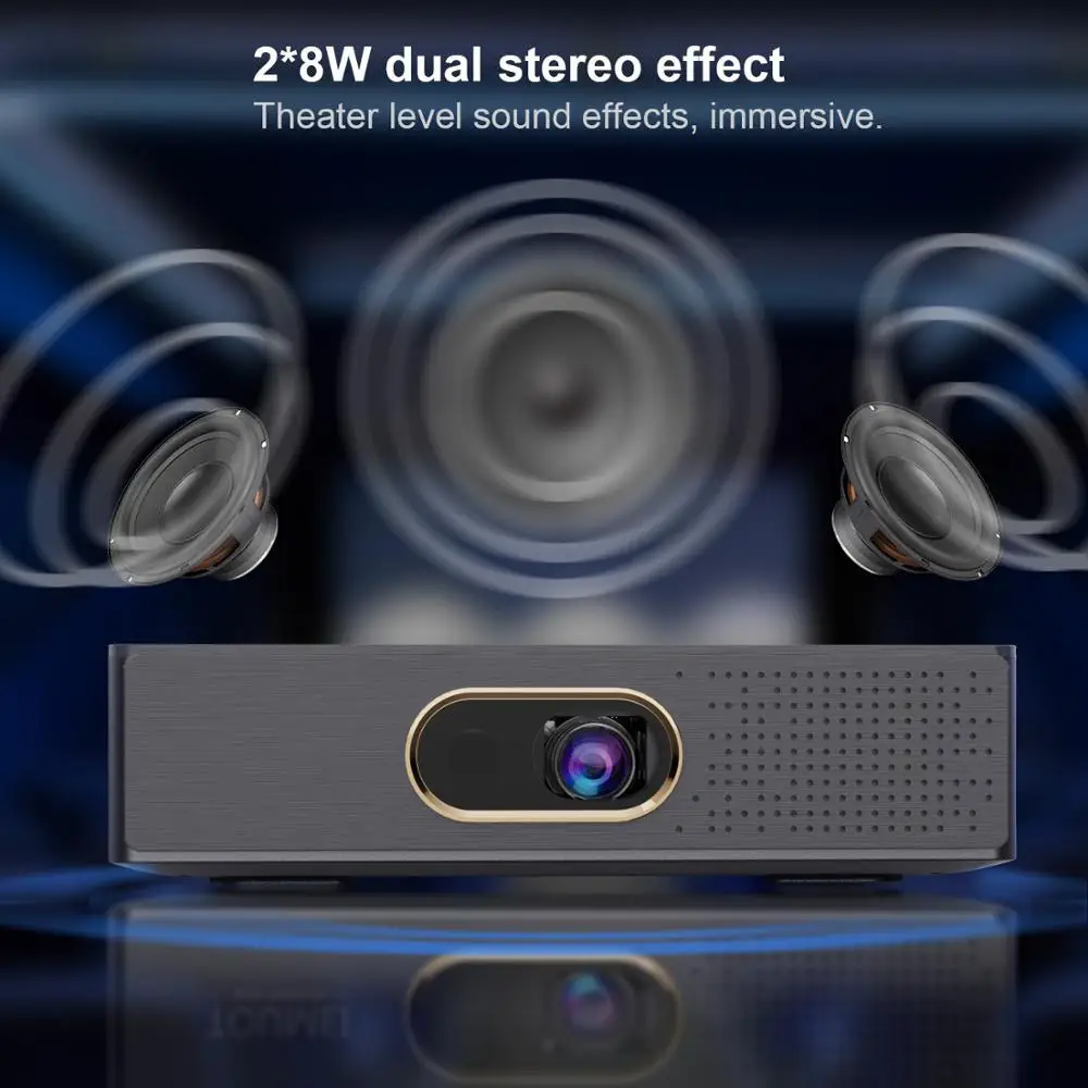S5 2 + 32 ГБ Портативный мини-проектор DLP 3D 4K 5G WIFI Smart Android для домашнего кинотеатра Beamer