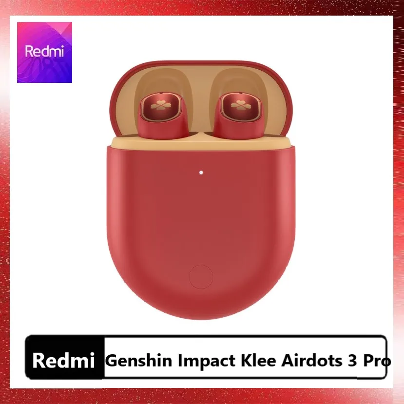 Official Genshin Impact Xiaomi Klee Original Redmi Airdots 3 Pro Bluetooth Earphones Earbuds Gaming Headset With Mic Low Delay |