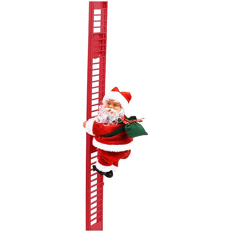 

2023 Electric Climbing Ladder Music Santa Claus Christmas Tree Hanging Decor Christmas Ornament Decoration for Home NewYear Gift
