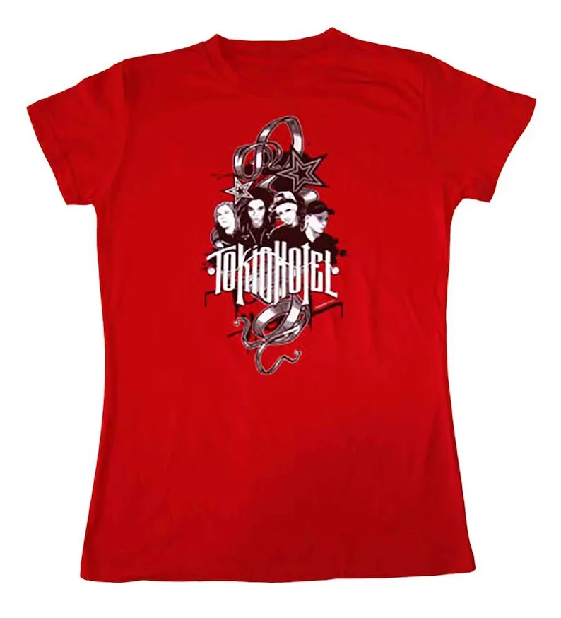 Tokio Hotel - футболка для юниоров лучший бренд красный хлопок S-4XL мужчин и женщин cg489