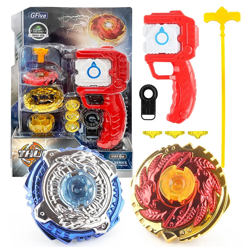 

Takara Tomy Beyblades GF Alloy Combat Gyro Phoenix Double Dragon Assembly Gyro Toy Combat Gyro with Launcher Set Gift