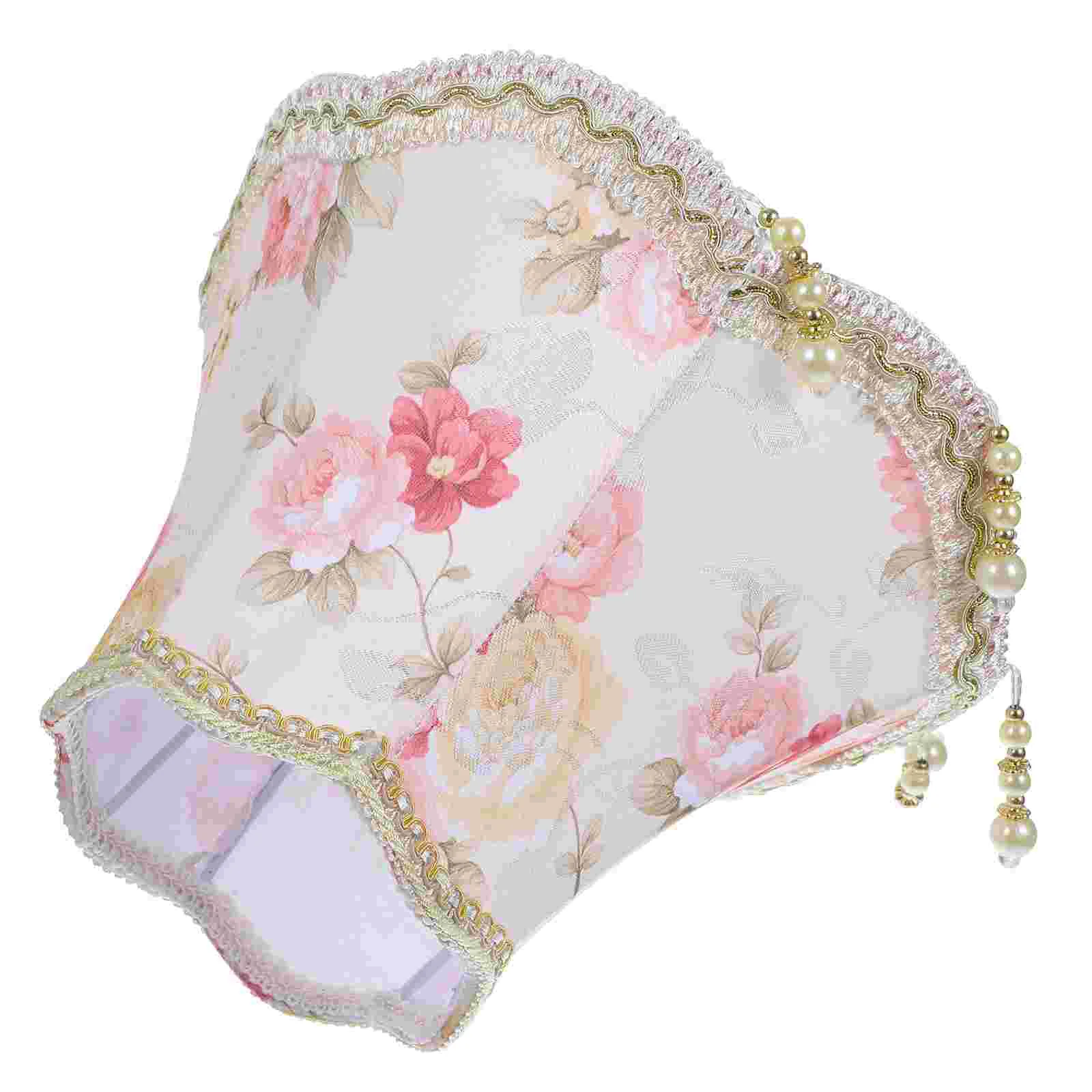 

Vintage Lamp Cover Light Shade Replacement Lampshade Clip Shades Hotel Delicate Cloth Lampshades Tassel Table