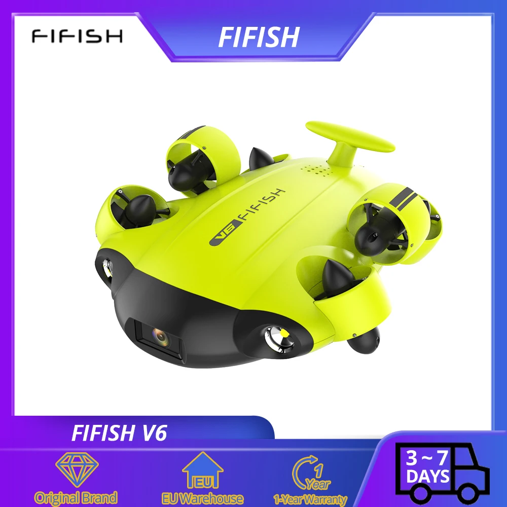 Подводный Рыбак FIFISH V6 с камерой подводный Дрон для телефона 4K UHD умным