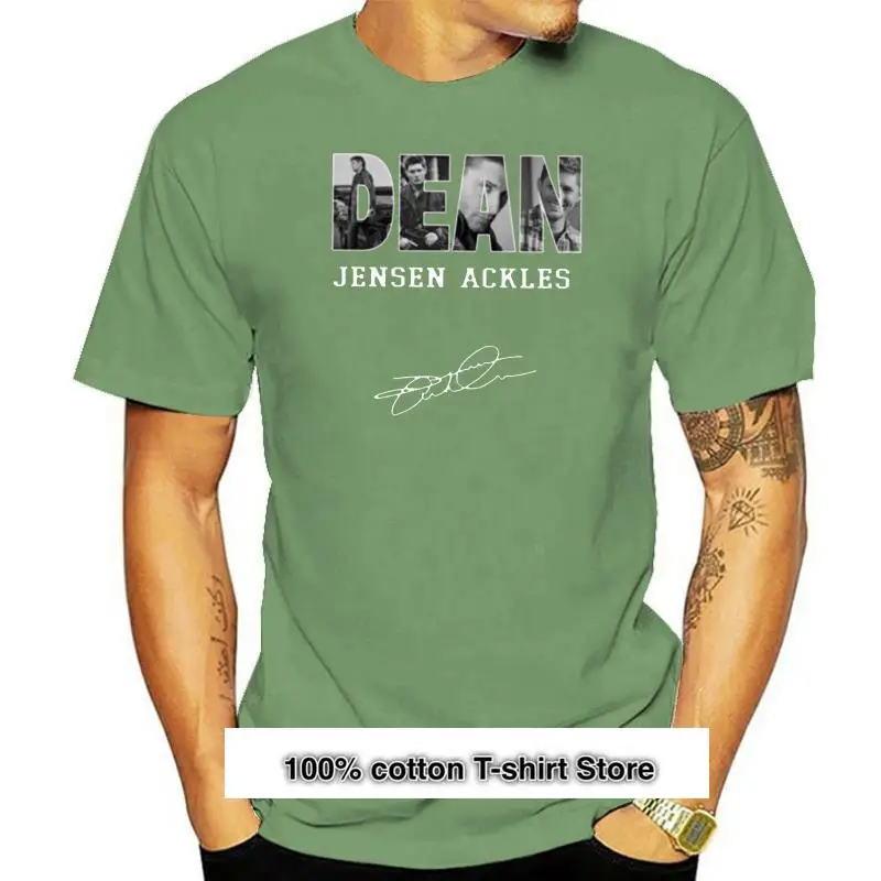 

Camiseta Dean de Winchester jsen Ackles para hombre y mujer, camisa negra de talla grande S 3Xl, 1