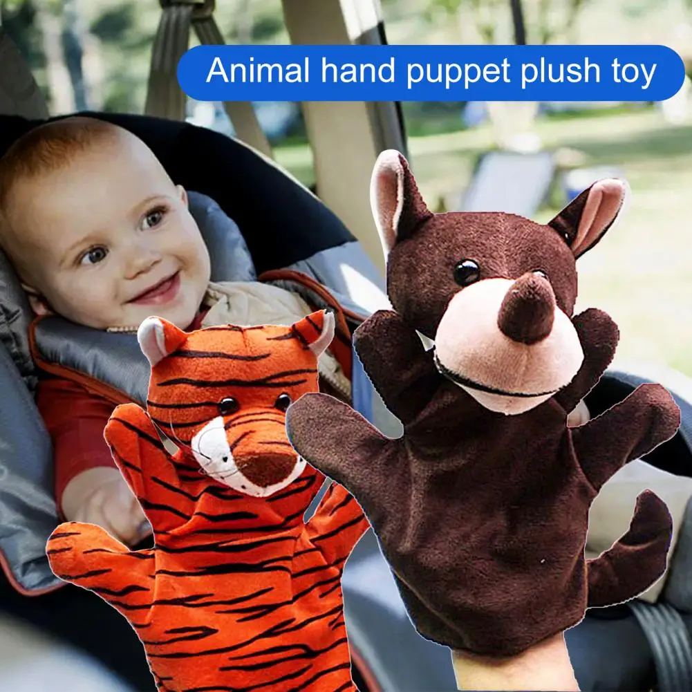 Useful Fidget Plush Toy  Multipurpose Long Lasting Animal Hand Toy  Hand Puppet Storytelling Role Play Toy Baby Supplies