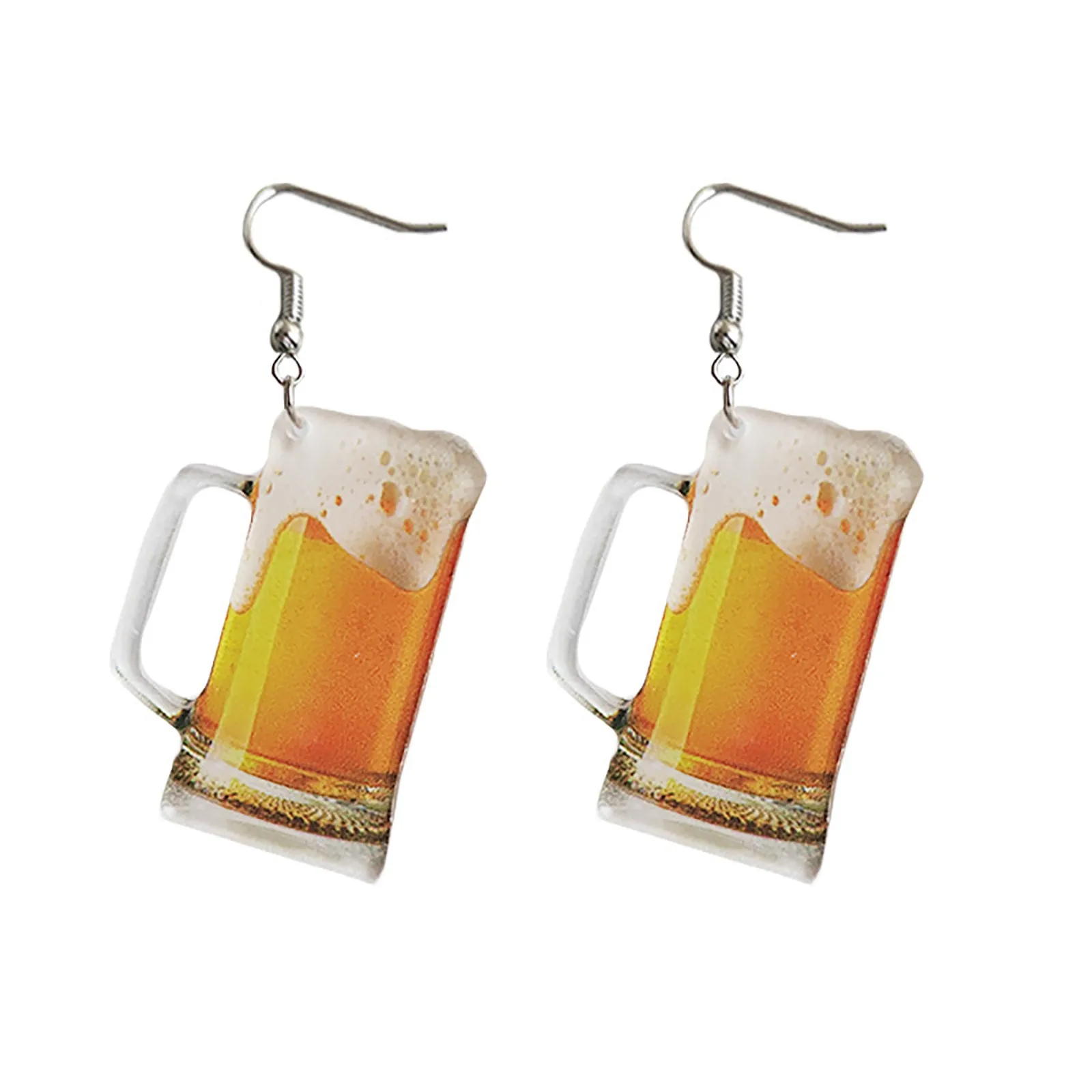 

Wine Glass Ladies Earrings Transparent Acrylic Beer Wine Whiskey Earrings Jewelry Accessories Bridal Earrings Coffee Earrings