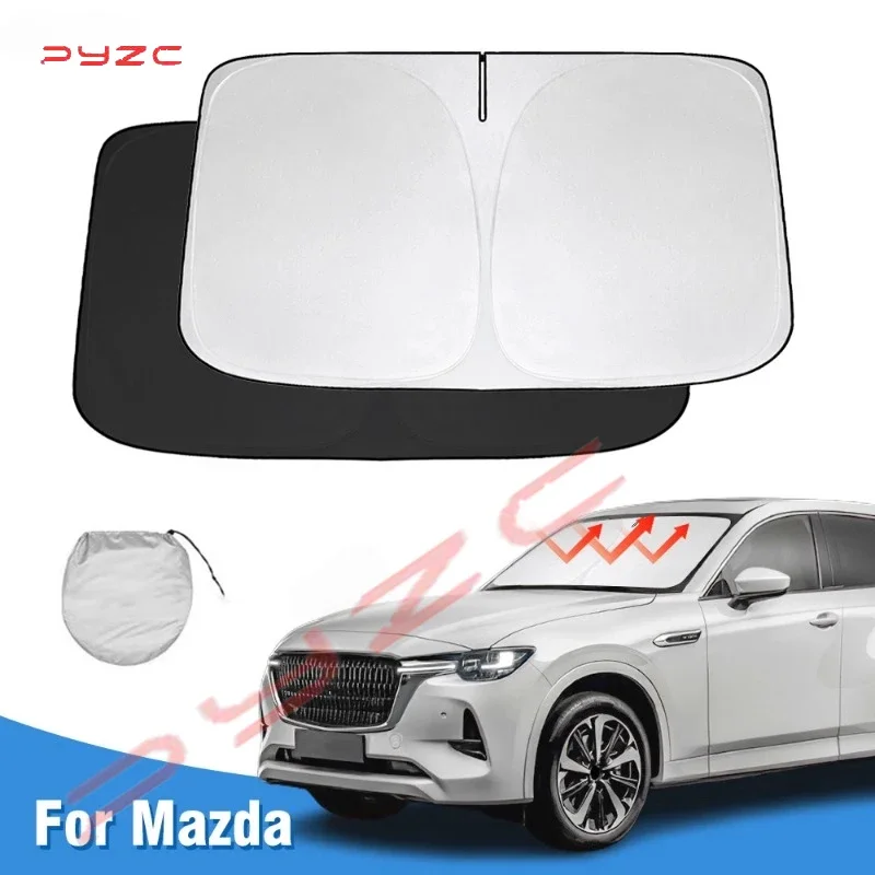 Фото Солнцезащитный козырек на лобовое стекло для Mazda CX-60 2020-2024: защита от УФ-лучей №2