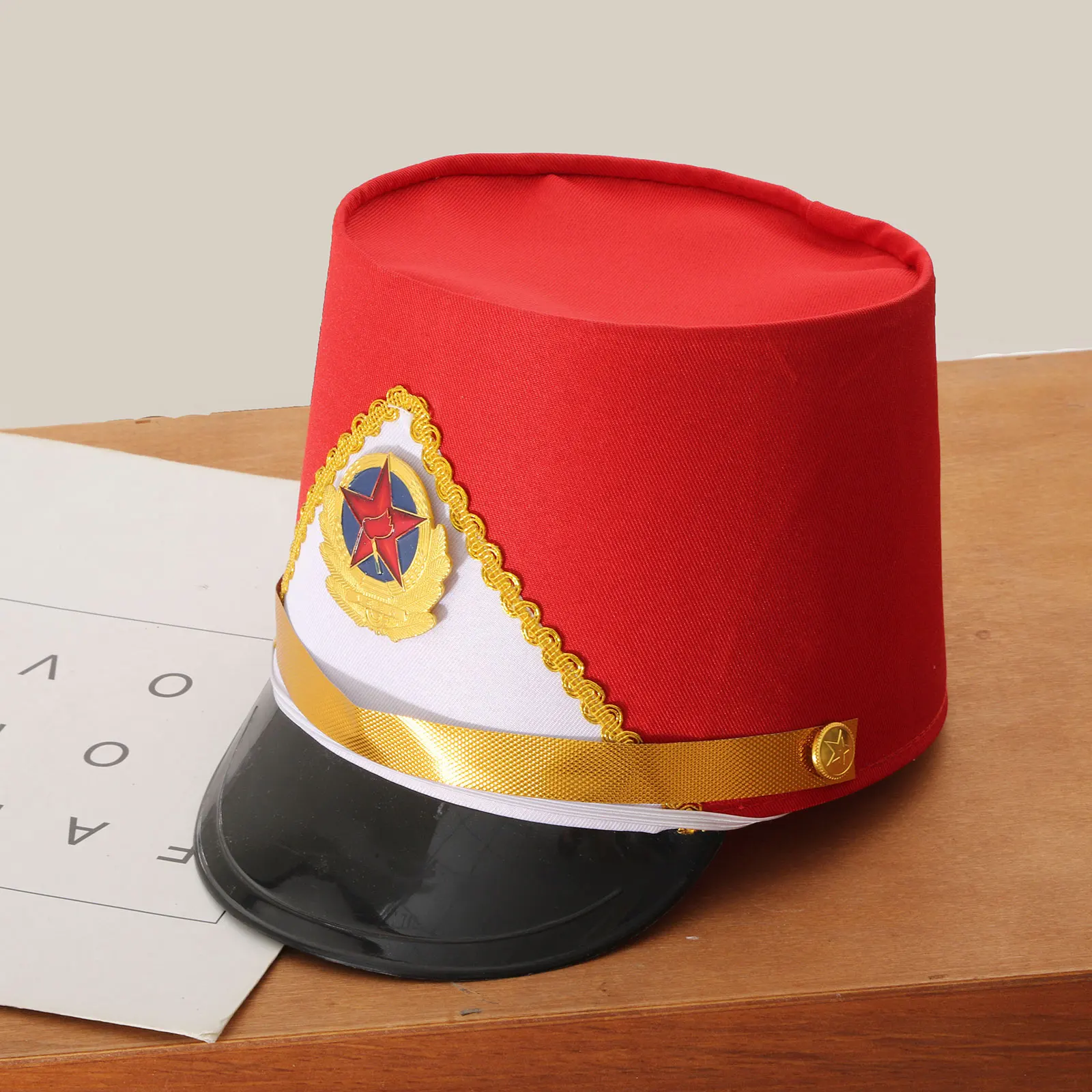 Детская шапка барабанная группа основная для выступления на сцене солдат с