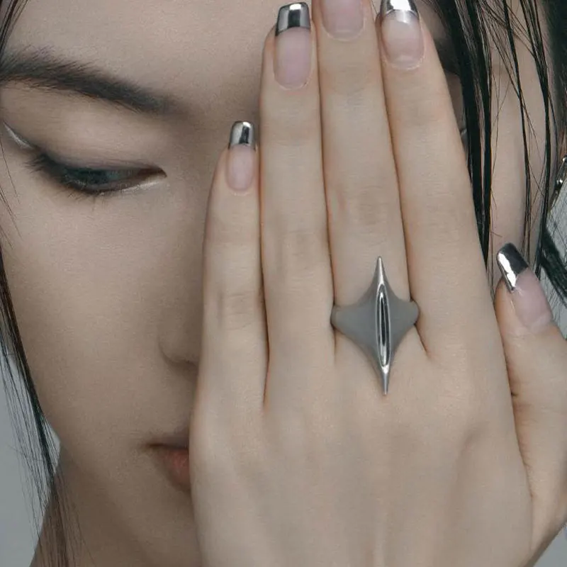 

925 Silver Vintage Punk Maria's Sword [Blade] Rings for Women Men Stainless Steel y2k Accessories Gothic 2023 Girls Jewelry