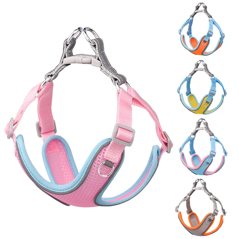 

Harness Safety Glow the Dark Dog Small Vest Leash Adjustable Mesh Vest Big Collar Nylon Cat Breathable Retractable Cooling Long