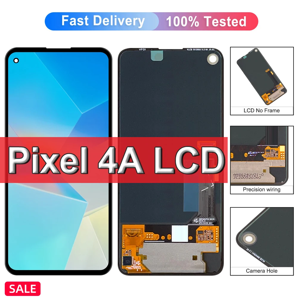 Дисплей pixel4A для Google Pixel 4A 4G G025J сенсорный дигитайзер в сборе 5G GD1YQ ЖК-дисплей с