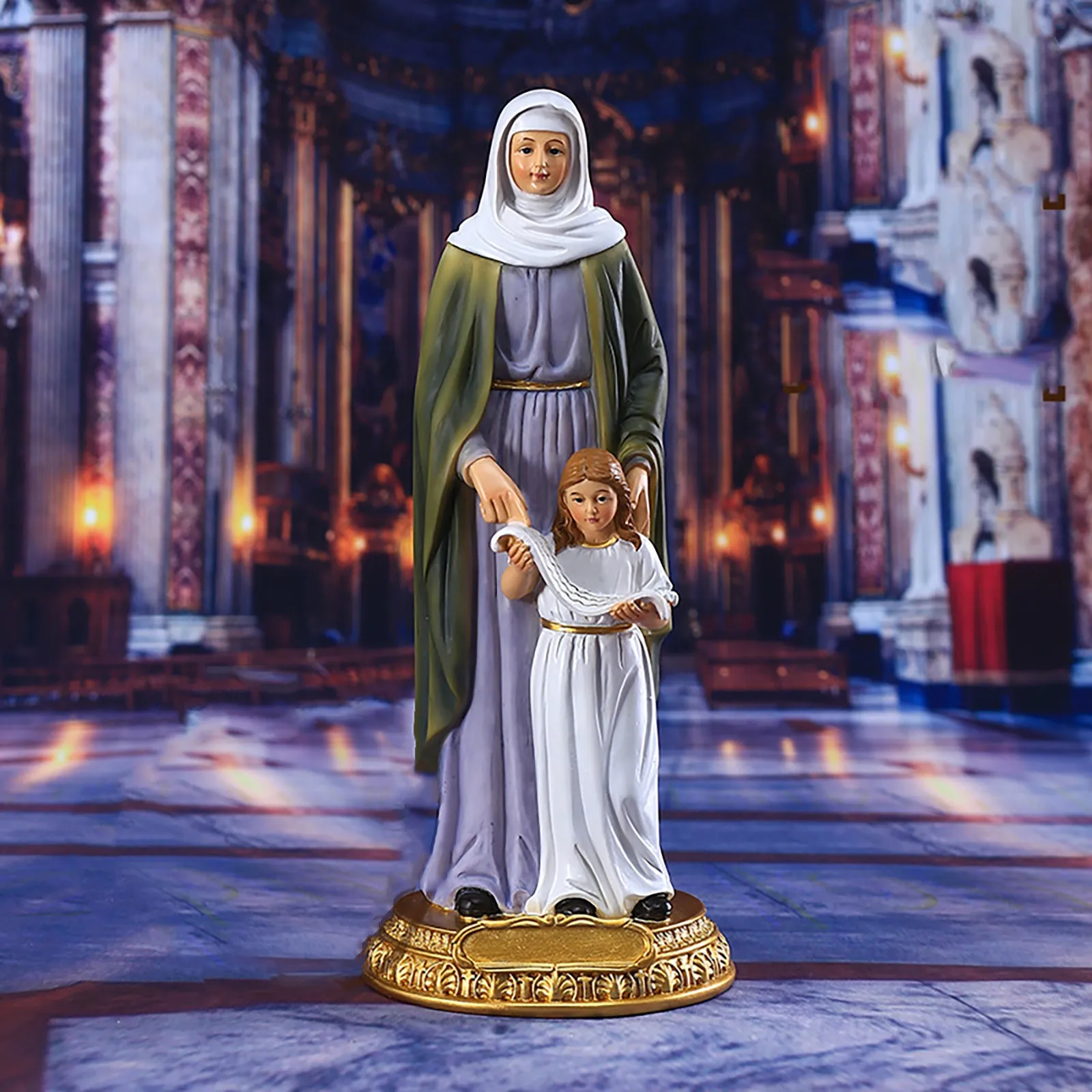 

Рождественские шары для дерева, большой девственный цвет, подарок из смолы, религиозное настольное украшение, большие шары, рождественские украшения