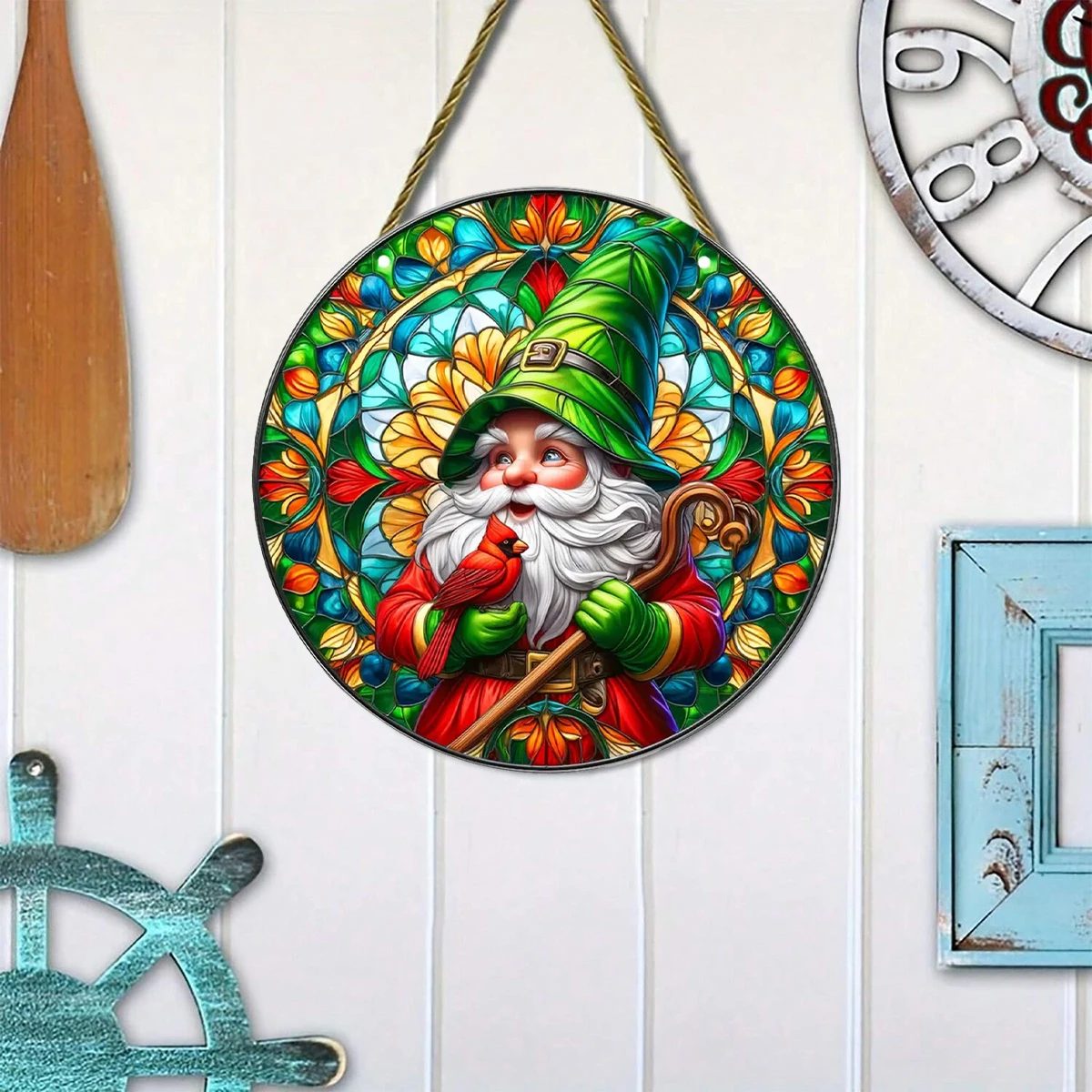 Акриловый рождественский ловец солнца - висячие окна из витражного стекла