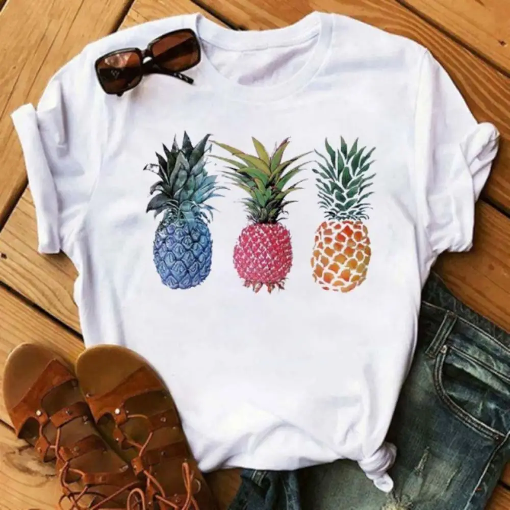 

2022 Fruit Print Brand New Golf T Shirt Cotton Clothing Regular Casual Short Sleeve T Shirt Fashion Top
