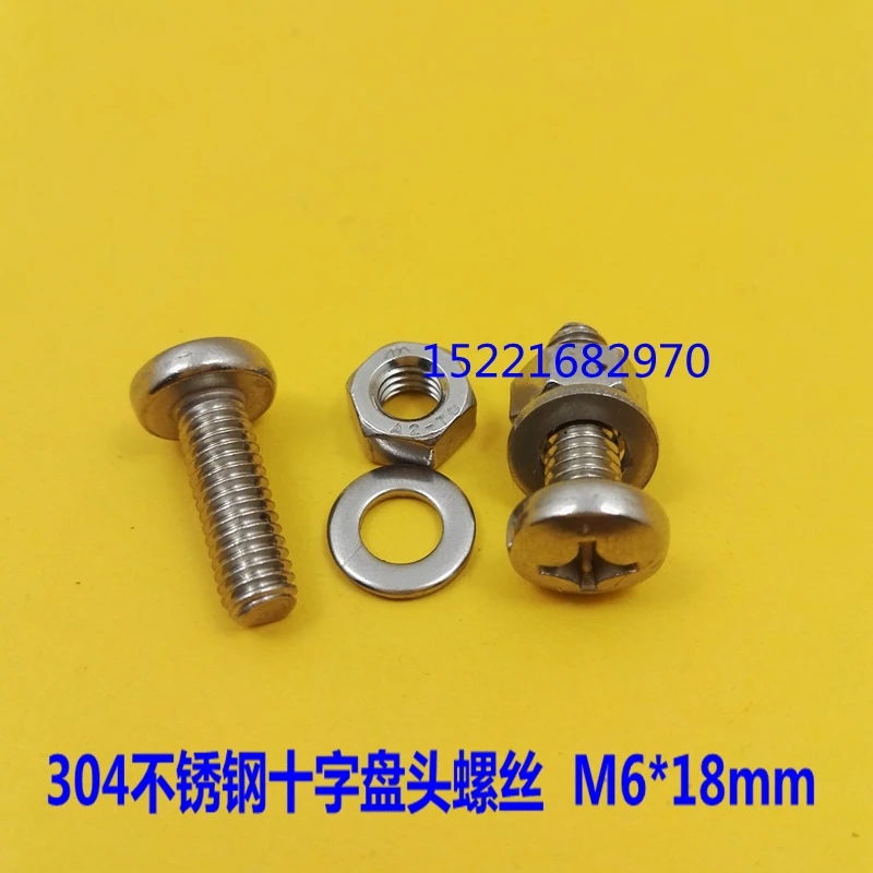 

נימני50 pcs 304 ניניצצעעעע/ 818 דיז ז/ז ם/M6 * 18mm
