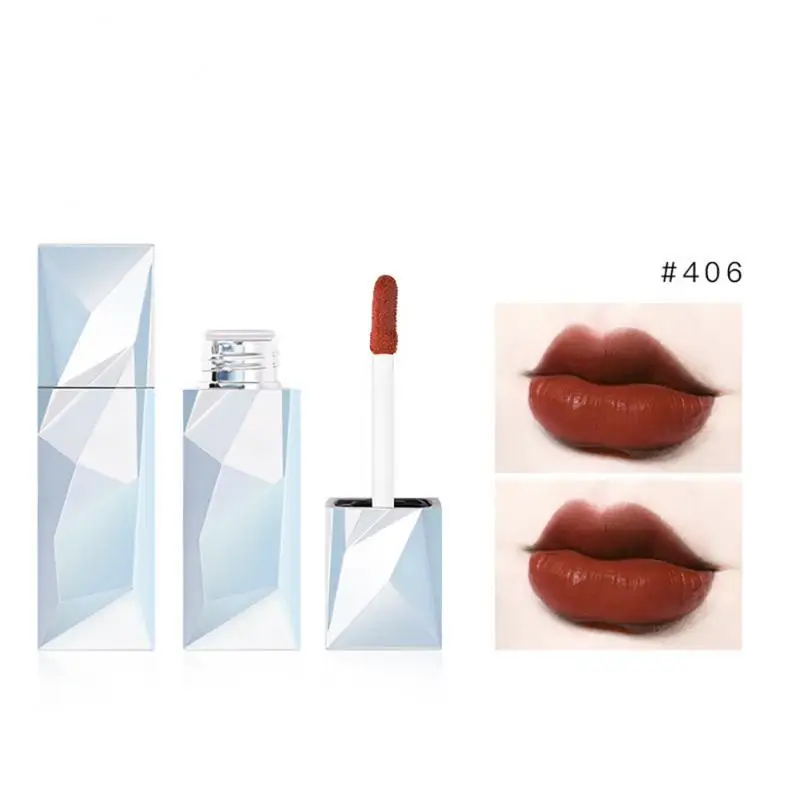 

6 Colors Dream Lipstick Crystal Diamond Velvet Matte Lip Gloss Makeup Lightweight Moisturizing Non-stick Cup Lip Cosmetic TSLM2