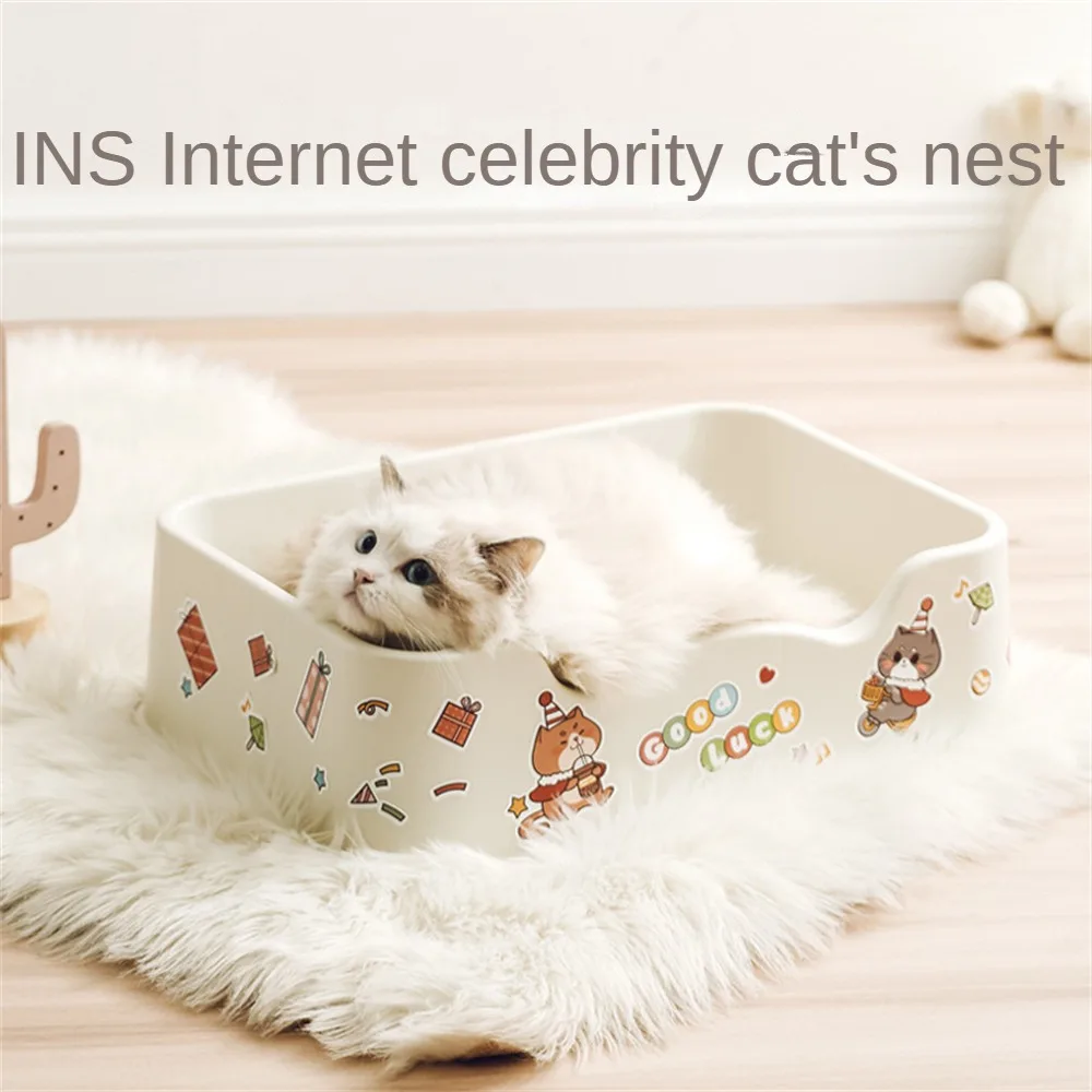 

Cat Litter Basin Thickened Plastic Washed Can Be Disassembled Pet Supplies Pet Nest Creative Cat And Dog Kennels