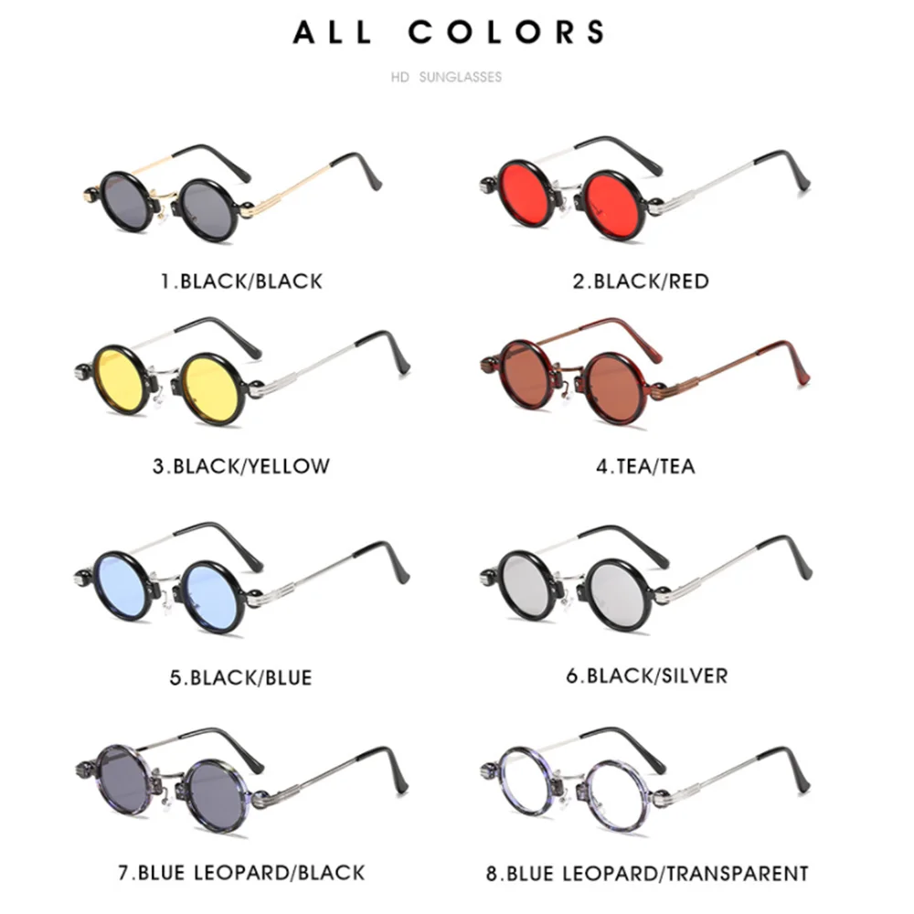 

Women Retro Small Round Metal Frame UV400 Eye Protection Glasses Ultraviolet-proof A Variety of Styles Glasses