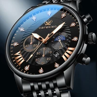 poedagar fashion large dial men quartz watch trend black all steel mens watches water resistant calendar display reloj hombre