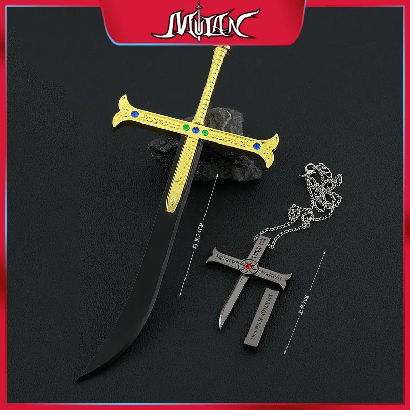 [Fun] 110cm Cosplay Anime One piece Dracule Mihawk Sabre The night star  Sword weapon wooden Sword model Costume party Anime show