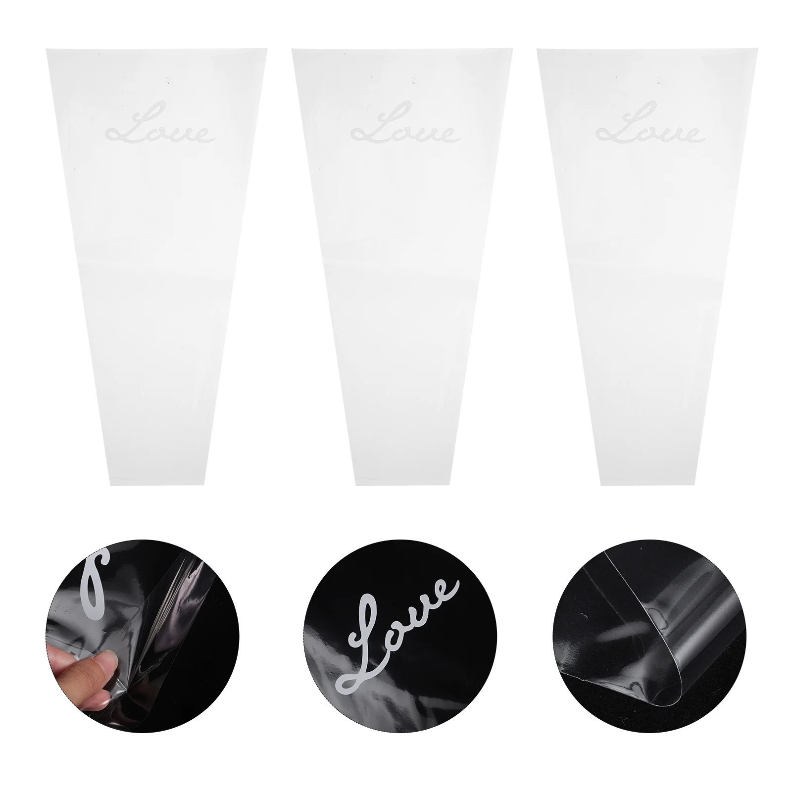 

Flower Bouquet Wrapping Floral Packagingarrangement Sleeve Rose Clear Gift Transparentflorist Cellophane Packing Paper Sleeves