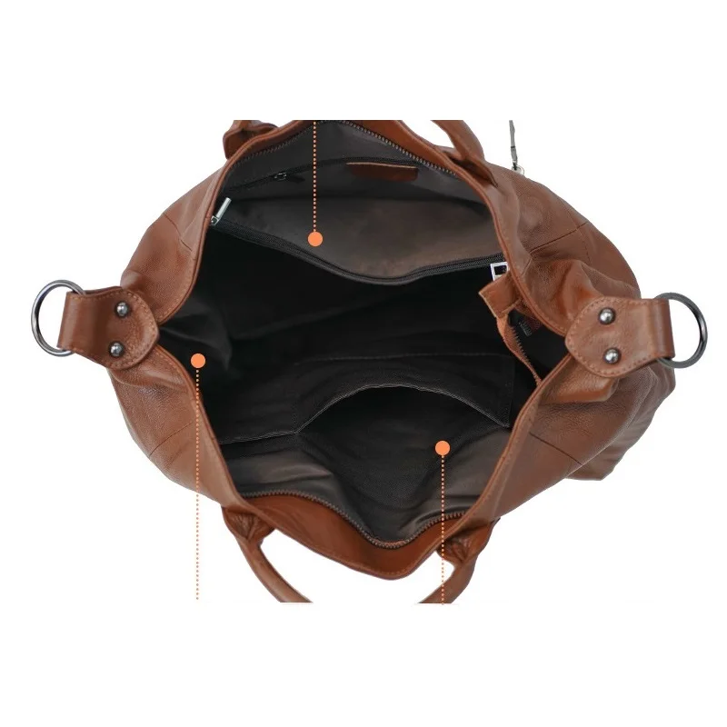 Вместительная женская сумка-Кроссбоди из 100% натуральной кожи