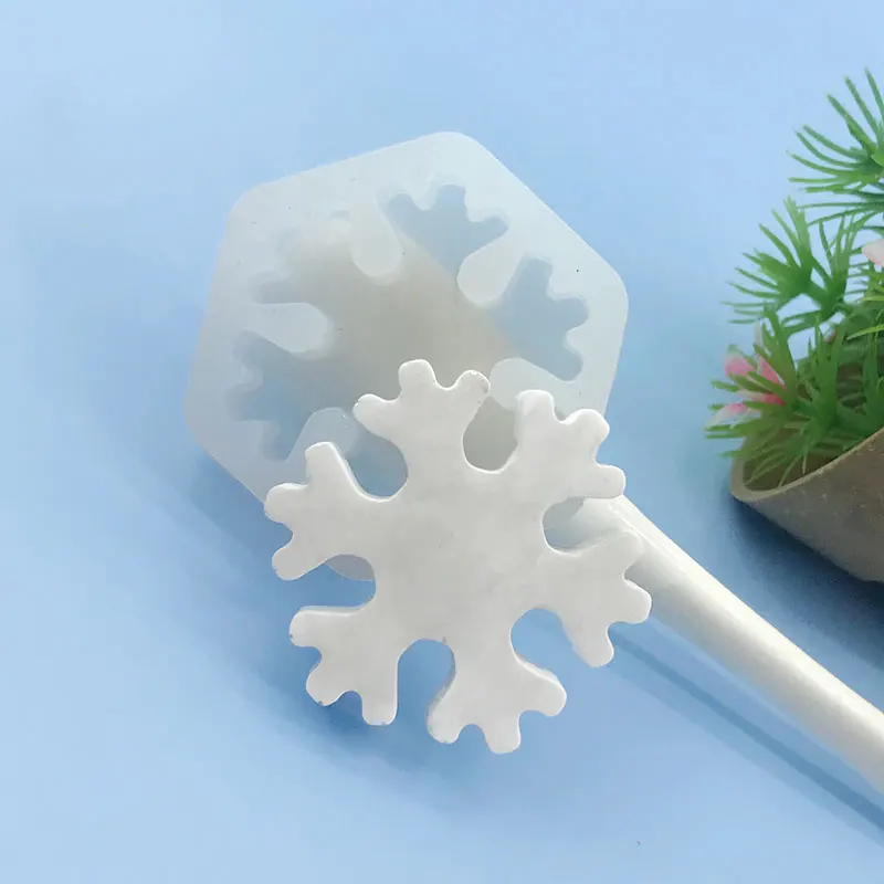 

DIY Christmas Snowflake Fondant Chocolate Silicone Mould Dry Pace Mould Decorative Stereotype Baking Tool