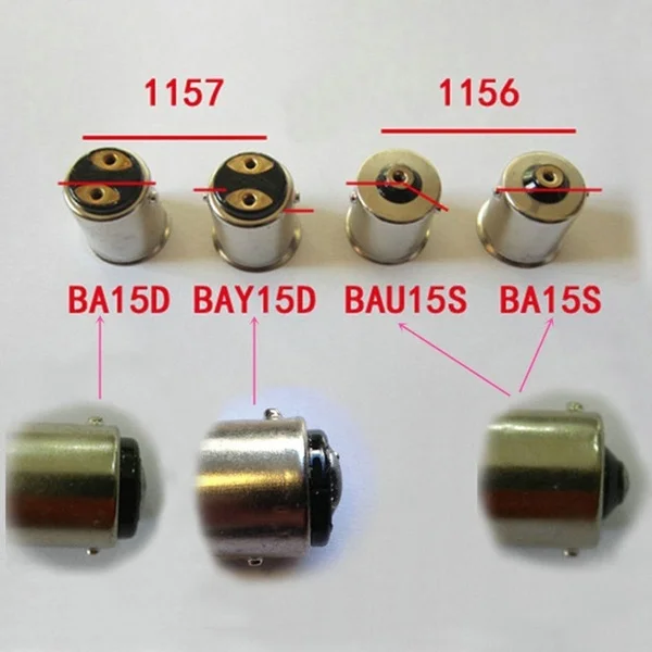 Красный 1157 Bay15d 50Smd 1206 6000K 5W 12V Светодиодный фонарь заднего хода автомобиля