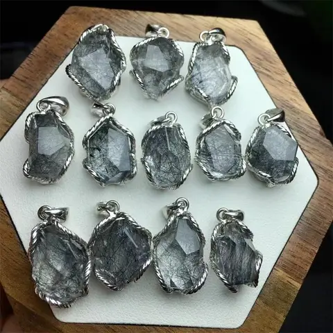 Подвеска из искусственного кварца S925, ювелирные изделия, праздничный подарок для женщин, энергетический камень для исцеления, подарок, 1 шт.