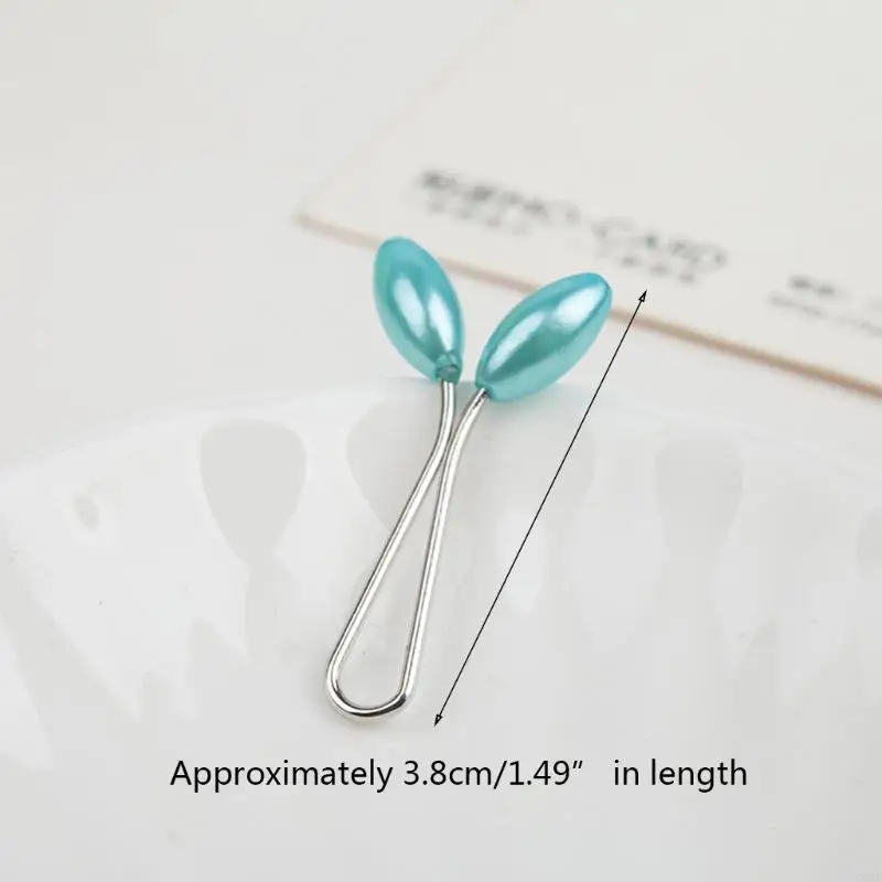 C9GE 12PCS Многоцветный овальный жемчужный мусульманский шарф -шарф металлический