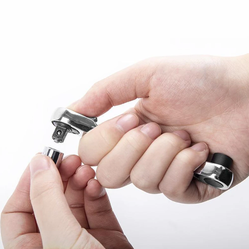 портативный 72-зубчатый мини-ключ с трещоткой 1/4 один крест двойного назначения