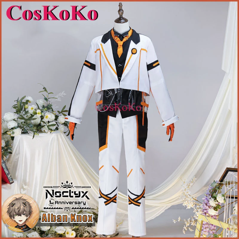 CosKoKo Alban Knox Косплей Аниме VTuber NIJISANJI Костюм первого юбилея Мода Униформа Хэллоуин
