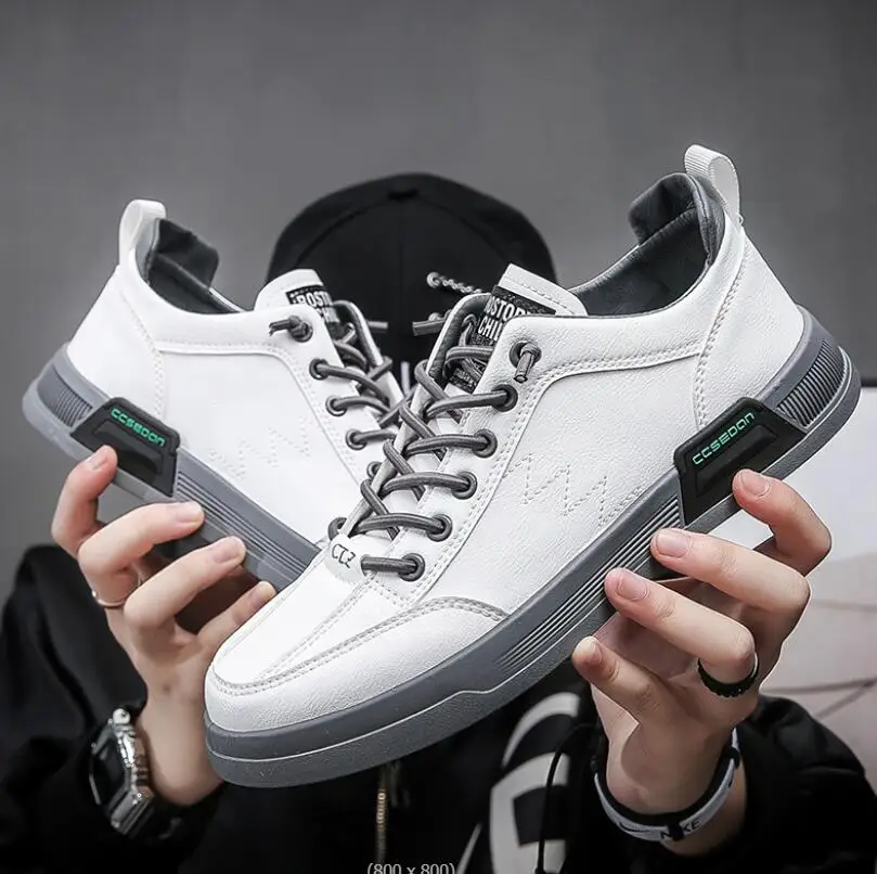 

Sneakers 2022 new men's shoes Casual sports white shoes Pu upper Comfortable board shoes Male sneakers tenis masculino
