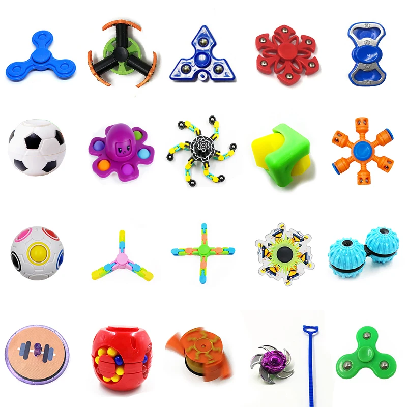 

Muti Styles Antistress Fidget Spinner Toys For Children ABS Massage Pressure Relief Flying Finger Spinner Toys For Adults