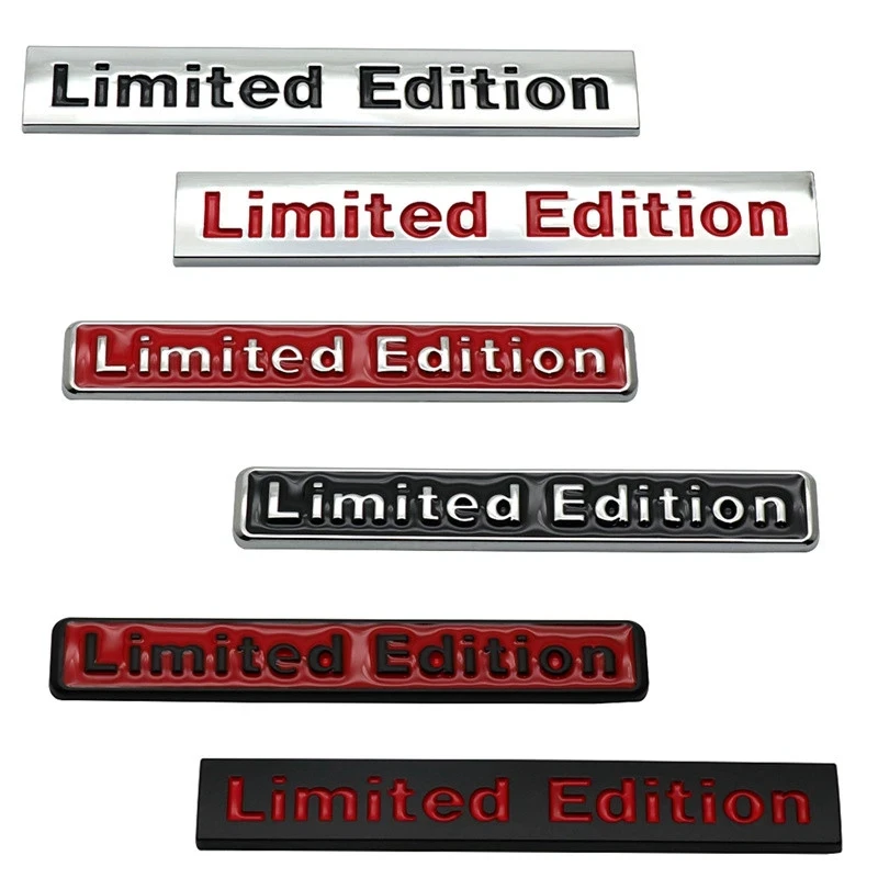 

For BMW Audi Honda Opel Toyota Mercedes Mazda Nissan Hyundai Ford Jeep Kia VW 3D LIMITED EDITION Emblem Badge Car Sticker Decal