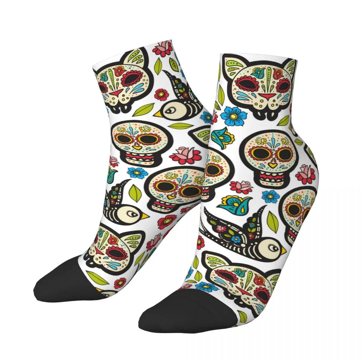 

Day Of The Dead Mexico Skull Socks Short Unique Casual Breatheable Adult Ankle Socks