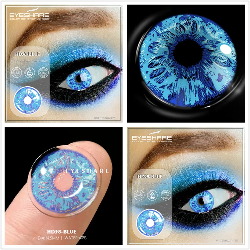 eyeshare contact case color contact lenses for eyes cosplay colored lenses blue lens case contact lens with contact box free global shipping