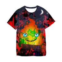 cool flame ghost 2022 new summer kids 3d print t shirt o neck dinosuar short sleeve kids 3d clothes sports casual top t shirt