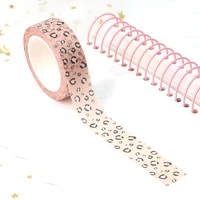 2022 new 1pc 15mm10m decorative pink leopard print washi tape scrapbooking masking tape office supply mask washi tape