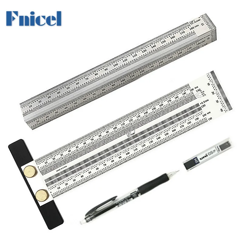 

Stainless High-precision T-Type Scale Hole Ruler Woodworking Scribe Drawing Mark Line Gauge Measuring Tool Carpenter DIY Tools