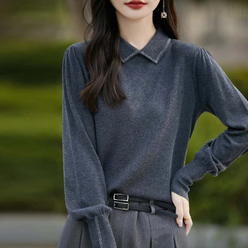 Свитер-поло с воротником-поло